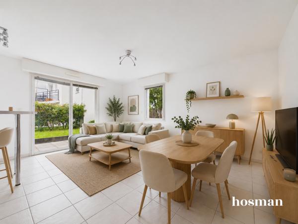 Appartement T3 de 66,40 m2 avec jardin terrasse et privatif de 86 m2 - quartier Quartier Cité des Congrès à Nantes