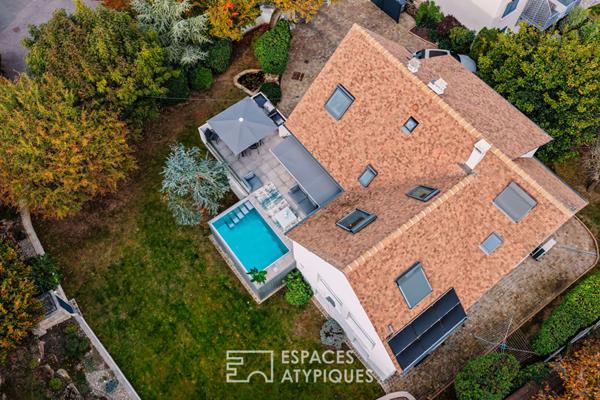 Verneuil-sur-Seine : rare maison A/A et piscine en centre-ville