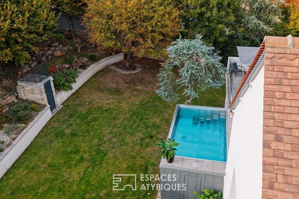 Verneuil-sur-Seine : rare maison A/A et piscine en centre-ville