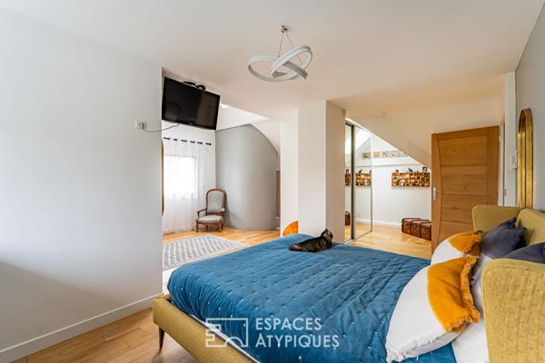 Verneuil-sur-Seine : rare maison A/A et piscine en centre-ville