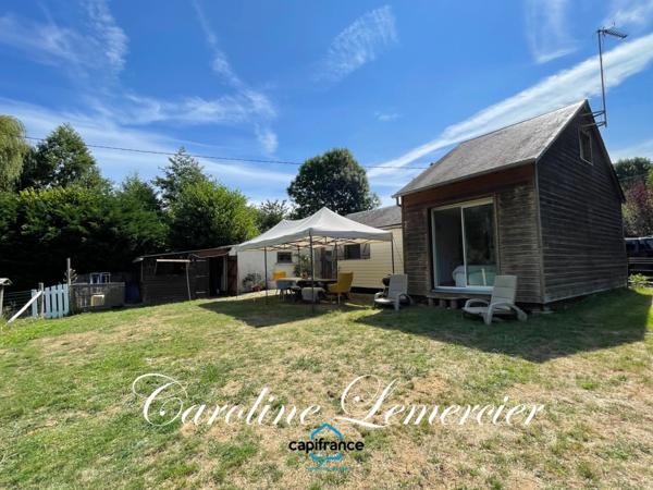 Maison à vendre 4 pièces proche Bonnetable (72) chalet d habitation 3 chambres, plan d ' eau terrain 5000 m²