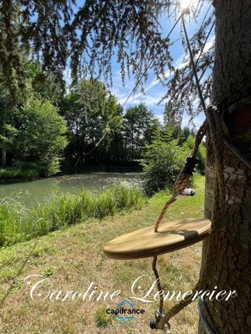 Maison à vendre 4 pièces proche Bonnetable (72) chalet d habitation 3 chambres, plan d ' eau terrain 5000 m²