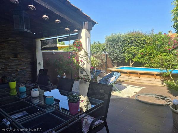 Maison  4 pièce(s) 80 m2, piscine et jardin