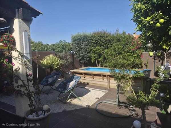Maison  4 pièce(s) 80 m2, piscine et jardin