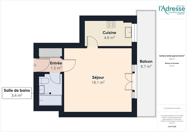 Appartement Alfortville 1 pièce(s) 28.50 m2