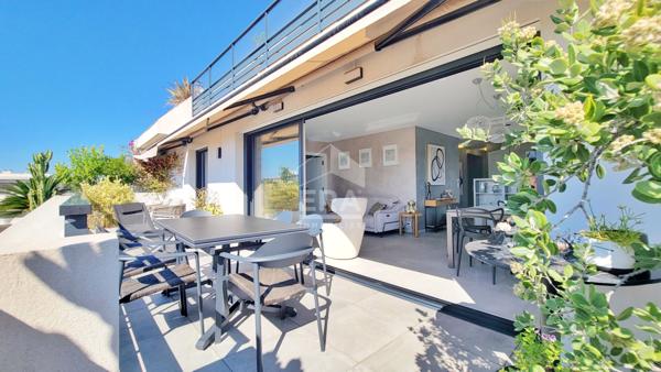 SAINT-LAURENT-DU-VAR / LES VESPINS - 4 pièces 80 m², spectaculaire terrasse 90 m² aperçu mer, prestations haut de gamme