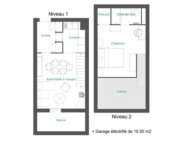 Appartement à vendre 2 pièces 46 m² Thollon-les-Mémises
