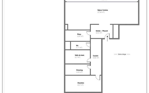 Appartement à vendre    2 pièces • 56,40 m2 Argenteuil