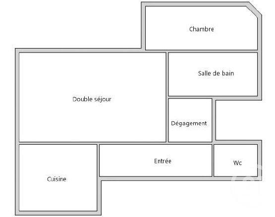 Appartement F2 à vendre  3 pièces - 54,50 m2 PARIS - 75010