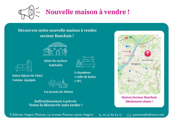 EXCLUSIVITE : Maison à rénover à Angers de 64m²