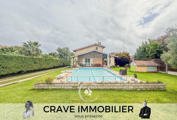 Le Taillan-Médoc (33320) MAISON LANDAISE FAMILIALE T5 - 4 CHAMBRES - PISCINE - GARAGE XXL - GERMIGNAN