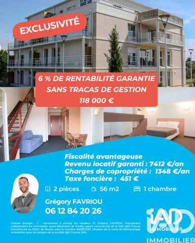 Appartement à vendre 2 pièces 56 m² Guichen