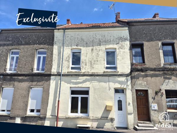 Maison mitoyenne 2 côtés à vendre, 6 pièces - Marpent 59164