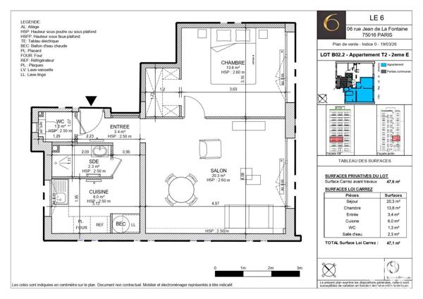 Appartement à vendre 2 pièces 47 m² 