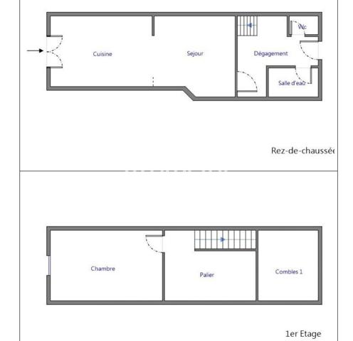Maison 2 pièces - 62 m²
