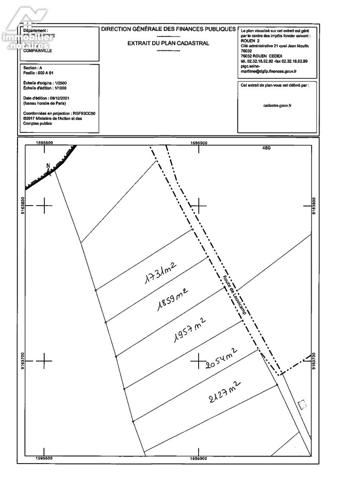 5 lots de terrains à bâtir de 1730m2 à 2127 m2, à 30 euros le m2. Eau électricité à proximité.