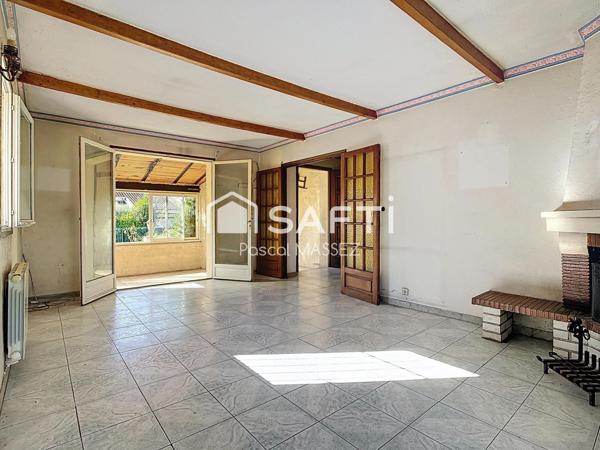 Maison  T4 - 108m2 - carrez 71m2 + 24m2 garage + 12m2 Véranda  - jardin - À RÉNOVER