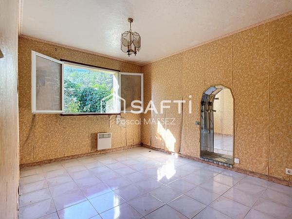 Maison  T4 - 108m2 - carrez 71m2 + 24m2 garage + 12m2 Véranda  - jardin - À RÉNOVER