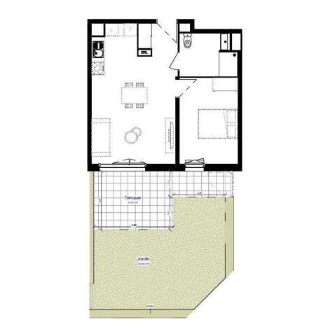Appartement F2 à vendre  2 pièces - 43,72 m 2   CUCQ  - 62