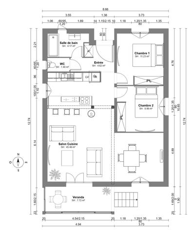 Vente villa en Nue Propriété