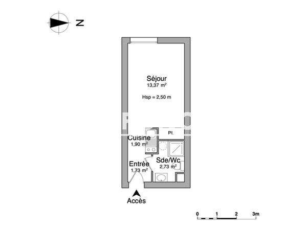 Location Studio 19.73 m² - RESIDENCE LA PLEIADE Talence 33400