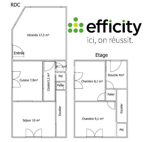 Maison 3 pièces - 63 m²