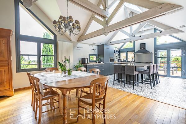 Splendide maison d’architecte avec vue exceptionnelle sur la campagne