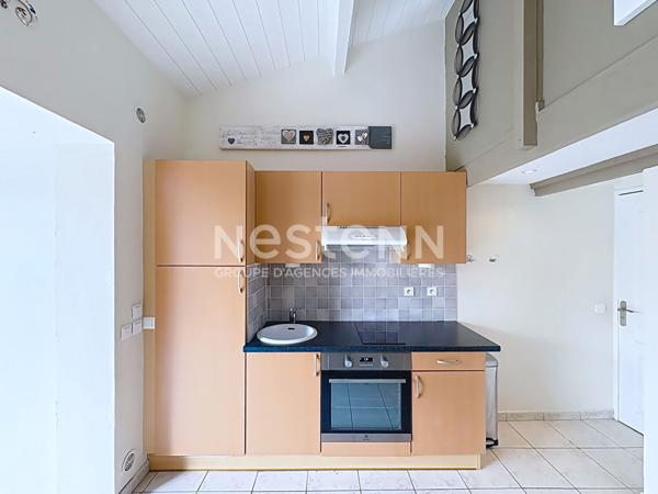 Charmante villa 2 pièces de 34.55 m² (30.55 m² loi carrez) + mezzanine, terrasse de 23 m² et place de parking privative dans résidence avec piscine Fleury Saint-Pierre-la-Mer