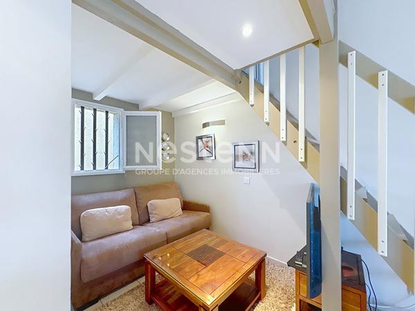 Charmante villa 2 pièces de 34.55 m² (30.55 m² loi carrez) + mezzanine, terrasse de 23 m² et place de parking privative dans résidence avec piscine Fleury Saint-Pierre-la-Mer