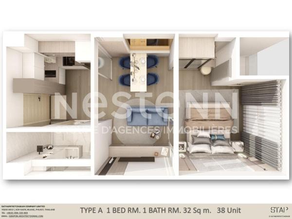 Appartement Phuket 2 pièce(s) 32 m2