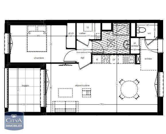 Vente appartement Caen (14000) 2 pièces 54.89m²