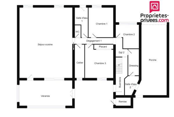 Maison de plain-pied à vendre  Malville