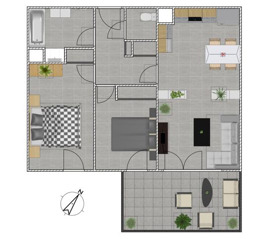 Appartement
         3 pièces
        - 59 m² Exclusivité 180 000 € *
