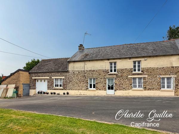 Mauron Charmante longère en pierre – Plain-pied – 85 m² habitables + 70 m² de combles aménageables – Exposition Sud