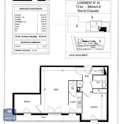 Appartement à louer 2 pièces 48.61m² Mantes-la-Ville (78711)