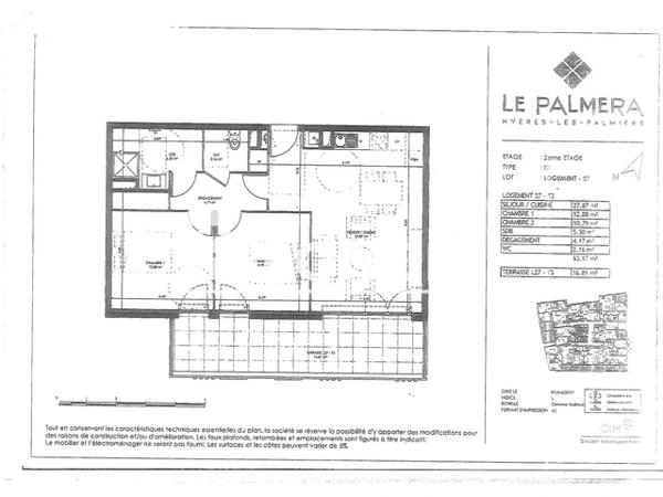 Location Appartement 3 pièces 63.17 m² - AV MARECHAL DE LATTRE DE TASSIGNY Hyeres 83400