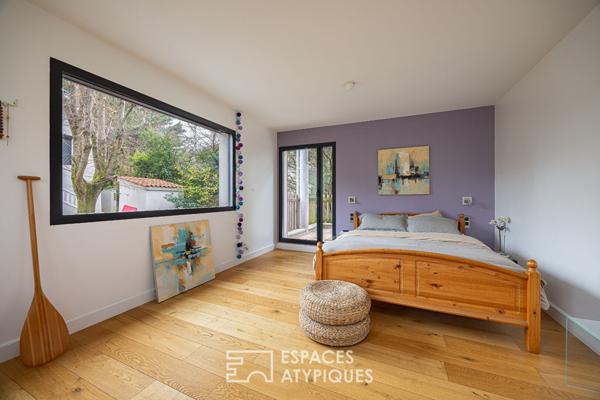 Maison contemporaine au calme d’une impasse avec jardin et piscine