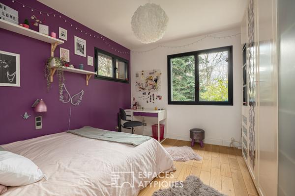 Maison contemporaine au calme d’une impasse avec jardin et piscine