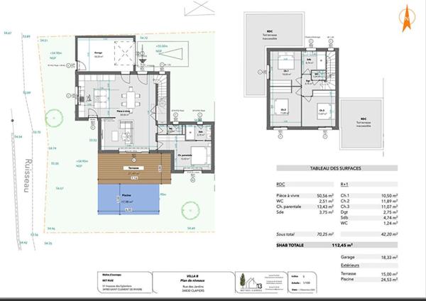 Terrain constructible à Clapiers 327 m2
