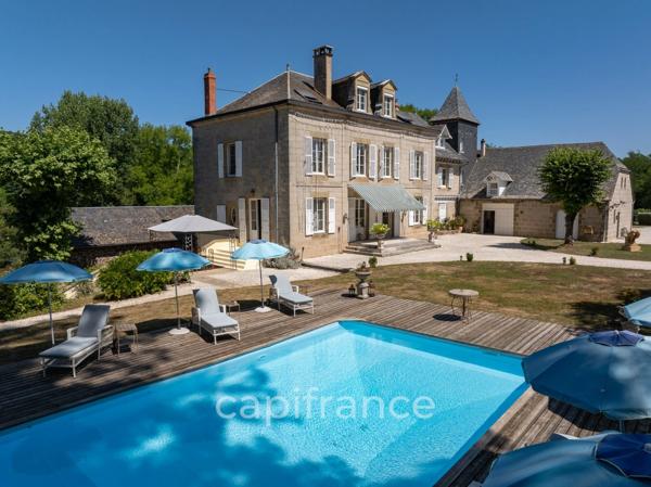 PROPRIÉTÉ D’EXCEPTION EN BORD DE RIVIÈRE – ANCIEN MOULIN RESTAURÉ À 6 KM DE BRIVE-LA-GAILLARDE