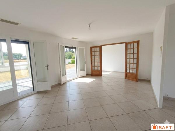 Maison de plain pied 135m2, 5 pièces dont 4 chambres