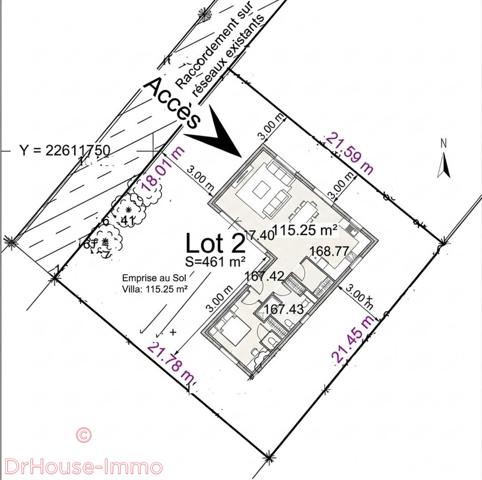 Terrain à vendre de 461 m²