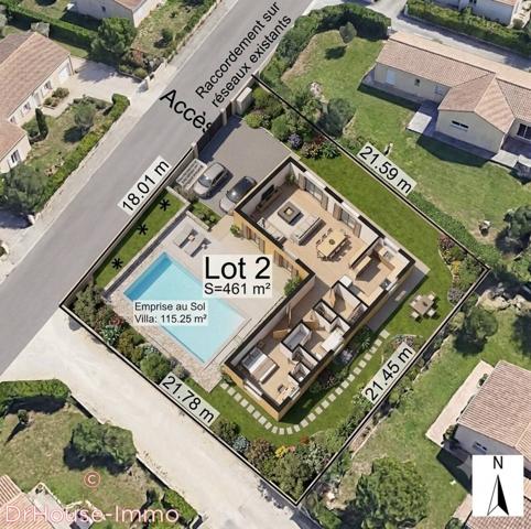 Terrain à vendre de 461 m²