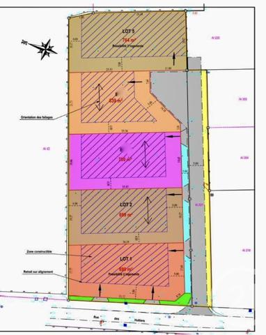Terrain à vendre  764 m2 RANG DU FLIERS - 62