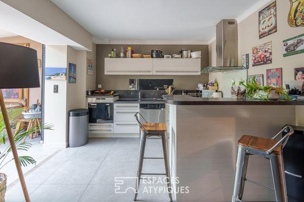 Maison des années 50 rénovée esprit loft
