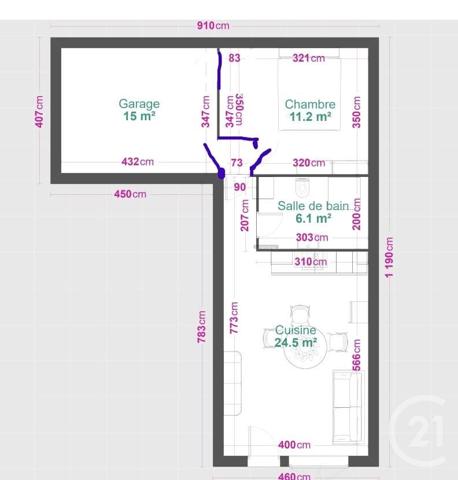 Appartement T2 à vendre  2 pièces - 45,64 m2 ISTRES - 13