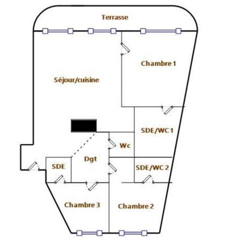 Appartement 4 pièces de 119 m² à Sainte-Maxime (83120)