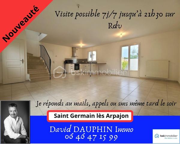 À Saint-Germain-lès-Arpajon, venez découvrir ce beau pavillon de type F6 d’environ 99 m² au calme d’une petite copropriété horizontale composée de seulement 6 biens.
Implantée sur une parcelle d’environ 220 m², la maison bénéficie d’une configuration agréable avec des espaces extérieurs à l’avant comme à l’arrière.
Un espace de terrain situé devant la maison, agrémenté de son allée, vous conduit naturellement jusqu’à la porte d’entrée.
L’entrée s’ouvre sur une belle pièce de vie d’environ 40 m², particulièrement lumineuse grâce à son exposition traversante. Cet espace chaleureux accueille naturellement le séjour et la cuisine ouverte, créant une véritable pièce de vie familiale, idéale pour partager des moments en famille ou entre amis.
Dans le prolongement, côté jardin, vous profiterez d’une belle terrasse d’environ 35 m², offrant un agréable espace extérieur pour les repas, les moments de détente ou les soirées estivales.
Le garage, accessible directement depuis le jardin et également depuis la pièce de vie, apporte un véritable confort au quotidien.
Un WC indépendant complète ce niveau.
Un très bel escalier vous mène à l’étage, où un palier dessert harmonieusement les différents espaces.
Vous y découvrirez 4 chambres, offrant à chacun son espace personnel, ainsi qu’une salle d’eau et des WC séparés.
* Les atouts:
- Double vitre PVC
- Ballon thermodynamique
- 4 chambres
- Pièce de vie traversante d’environ 40 m²
- Cuisine ouverte
- Belle luminosité
- Terrasse d’environ 35 m²
- Parcelle d’environ 220 m²
- Garage et sa place supplémentaire devant celui-ci
- Jardin à l’avant et à l’arrière
- Petite copropriété horizontale de seulement 6 biens (faibles charges annuelles)
Une maison idéale pour une famille souhaitant s’installer à Saint-Germain-lès-Arpajon dans un environnement calme, résidentiel et à taille humaine.
***** VISITE POSSIBLE 7j/7 sur RdV jusqu'à 21h30 *****