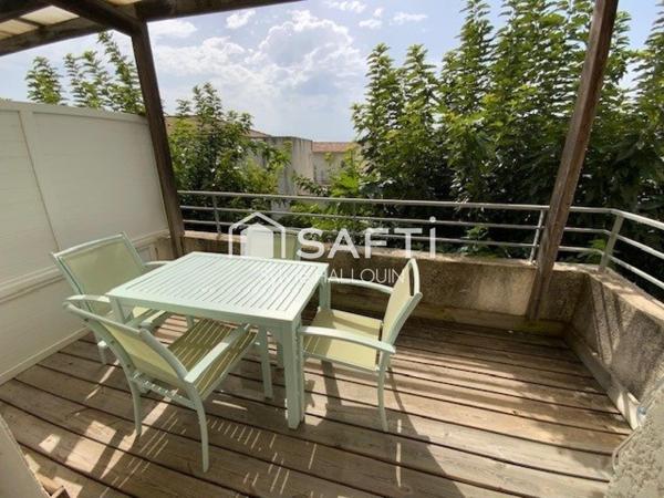 Appt T2 bord de mer avec terrasse, parking privé