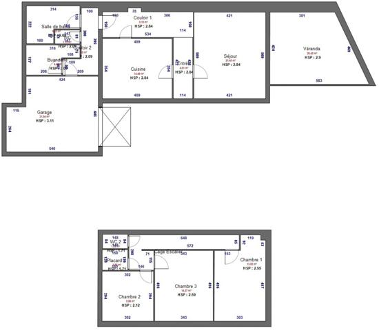 Maison T4 à rénover – 136 m² habitables – Terrain 1 350 m² – Bordères-sur-l’Échez (proche Tarbes)